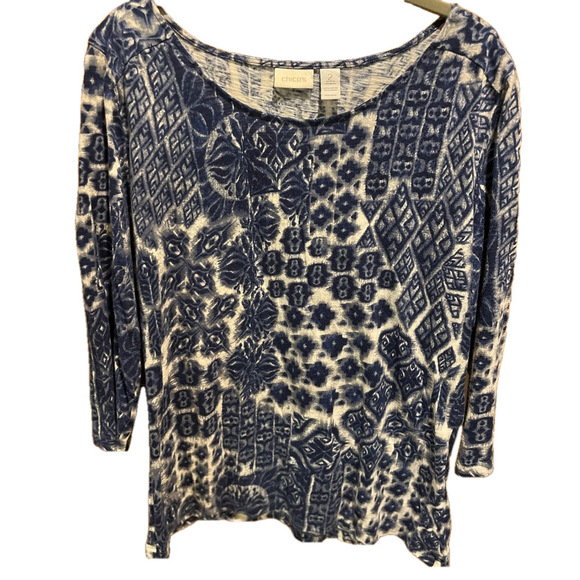153. WOMENS CHICO’S 2/L DETAIL TOP - Picture 1 of 5